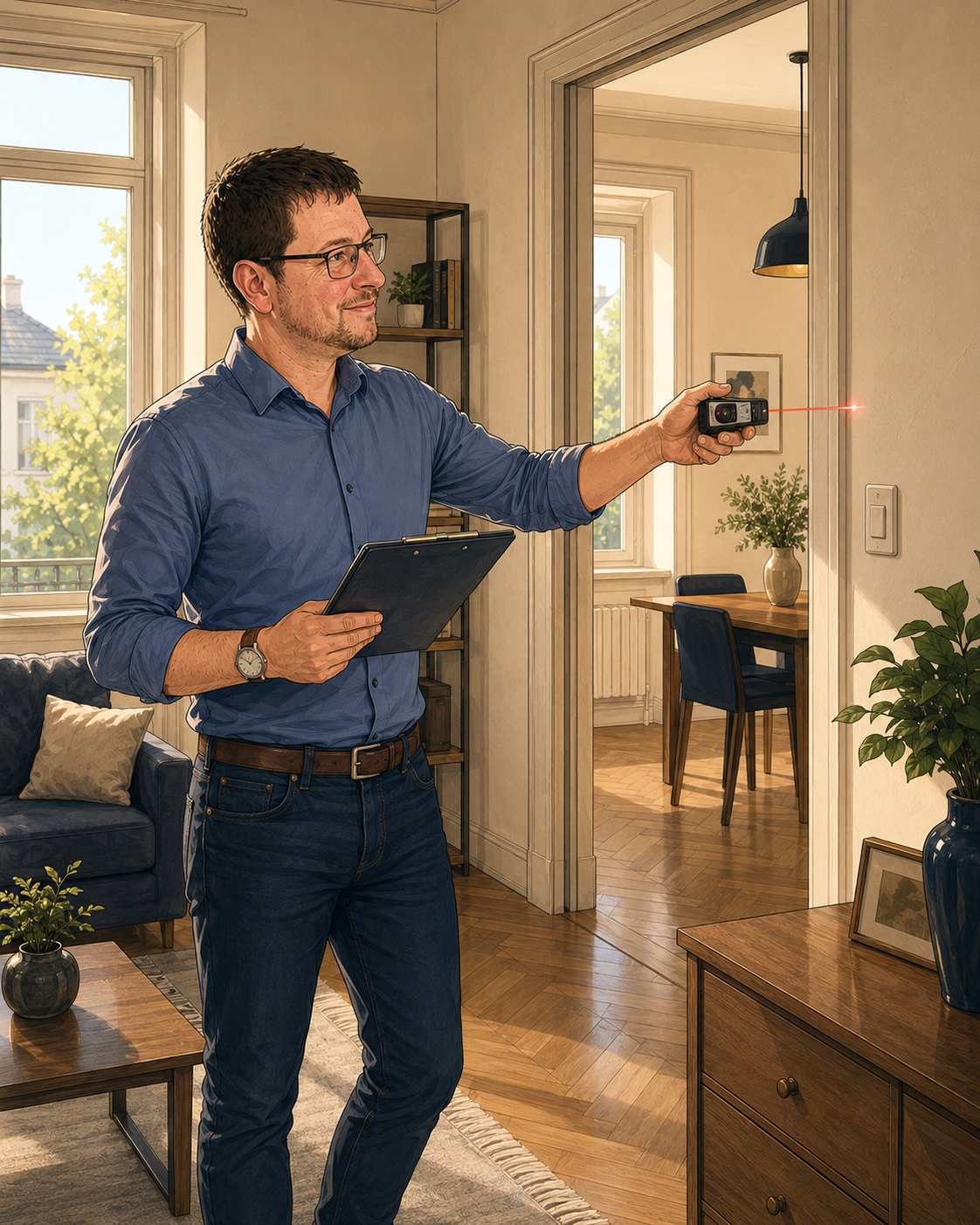 Visite et prise de mesures pour réaliser un avis de valeur cohérent
